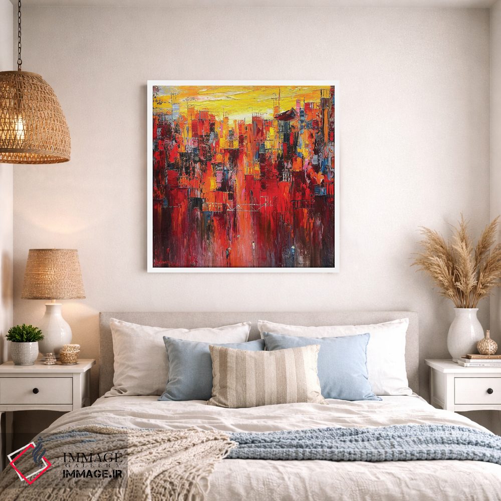 تابلو انتزاعی "شهر من" اثر له نگوک کوآن - D1W