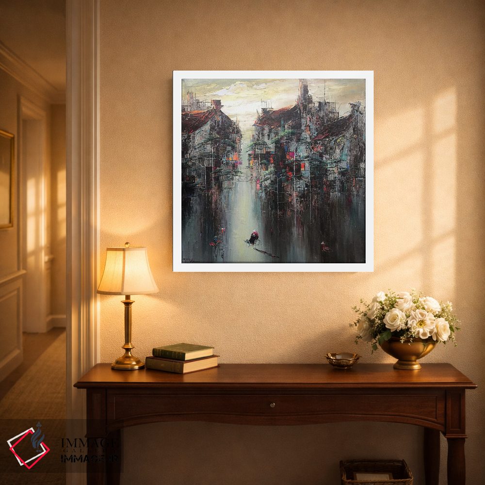 تابلو انتزاعی "عصر بارانی موسمی" اثر له نگوک کوآن - D4W