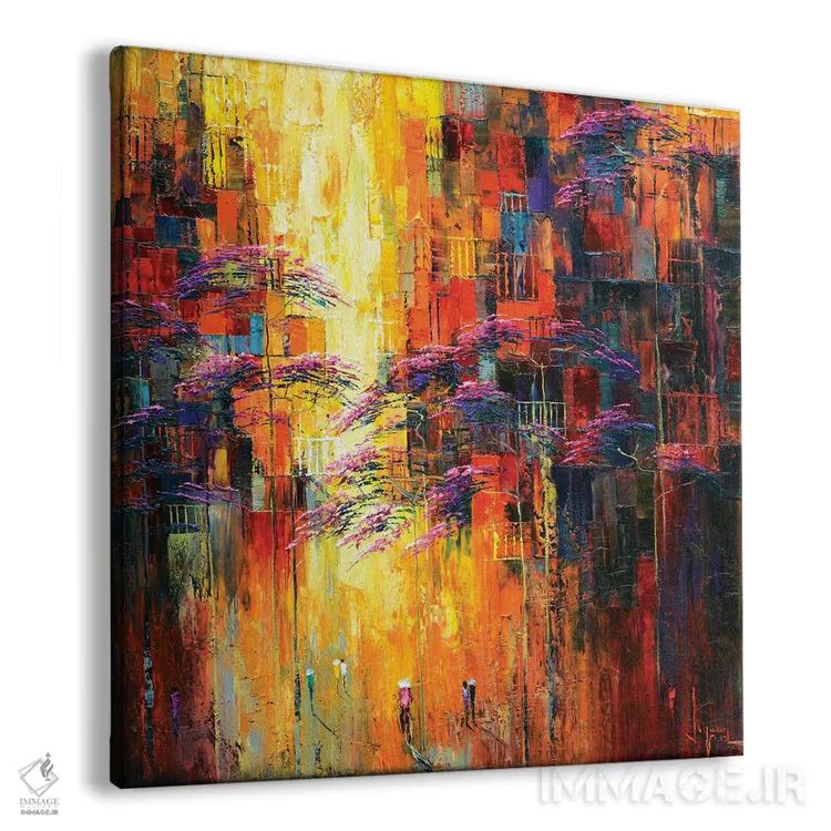 تابلو انتزاعی "نور خورشید" اثر له نگوک کوآن - نمای پرسپکتیو محصول