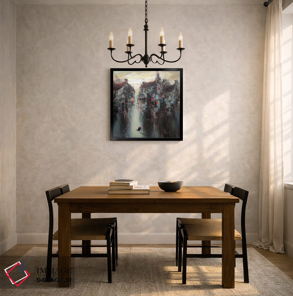 تابلو انتزاعی "عصر بارانی موسمی" اثر له نگوک کوآن - D6B