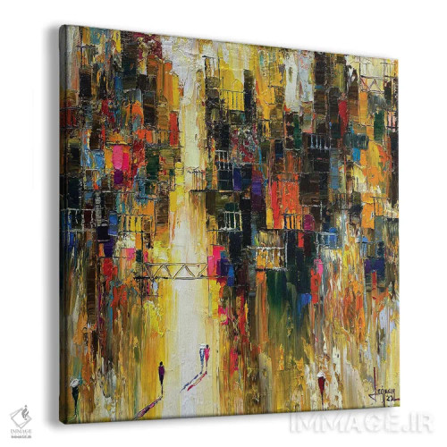 تابلو انتزاعی "روز جدید آفتابی CIV" اثر له نگوک کوآن - نمای پرسپکتیو محصول