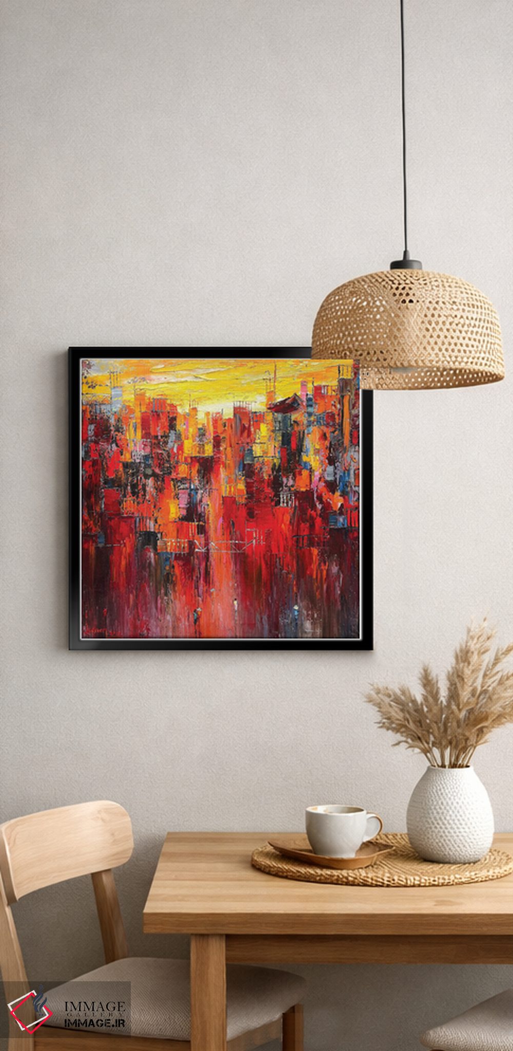 تابلو انتزاعی "شهر من" اثر له نگوک کوآن - D6B