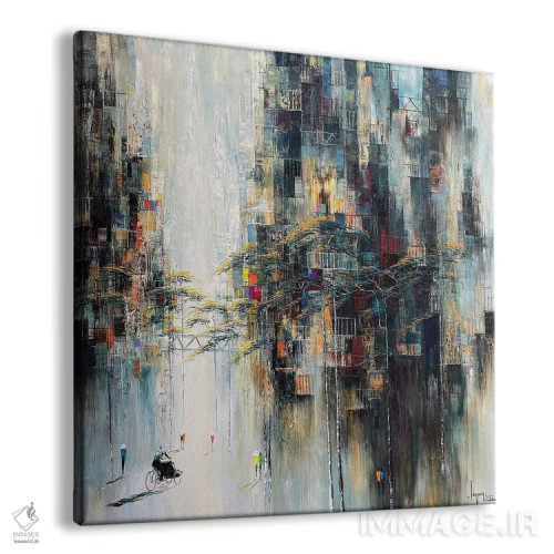 تابلو انتزاعی "تابستان سفید" اثر له نگوک کوآن - نمای پرسپکتیو محصول