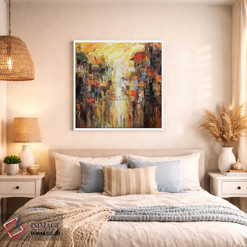 تابلو انتزاعی "نور خورشید تازه" اثر له نگوک کوآن - D1W