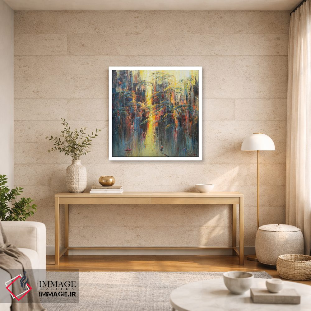 تابلو انتزاعی "گل خورشید" اثر له نگوک کوآن - D2W