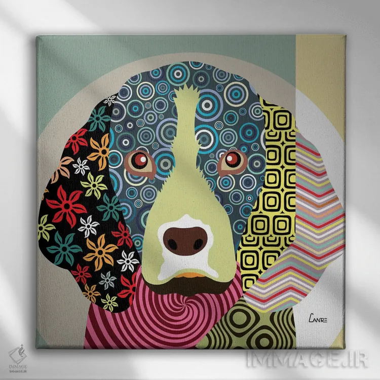 تابلو دکوراتیو "بیگل" اثر لانره استودیو - نمای روبهرو روی دیوار