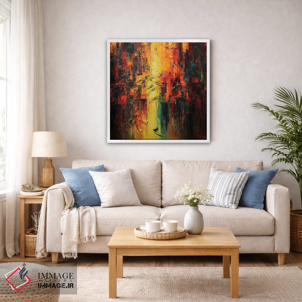 تابلو انتزاعی "بهار درخشان" اثر له نگوک کوآن - D5W