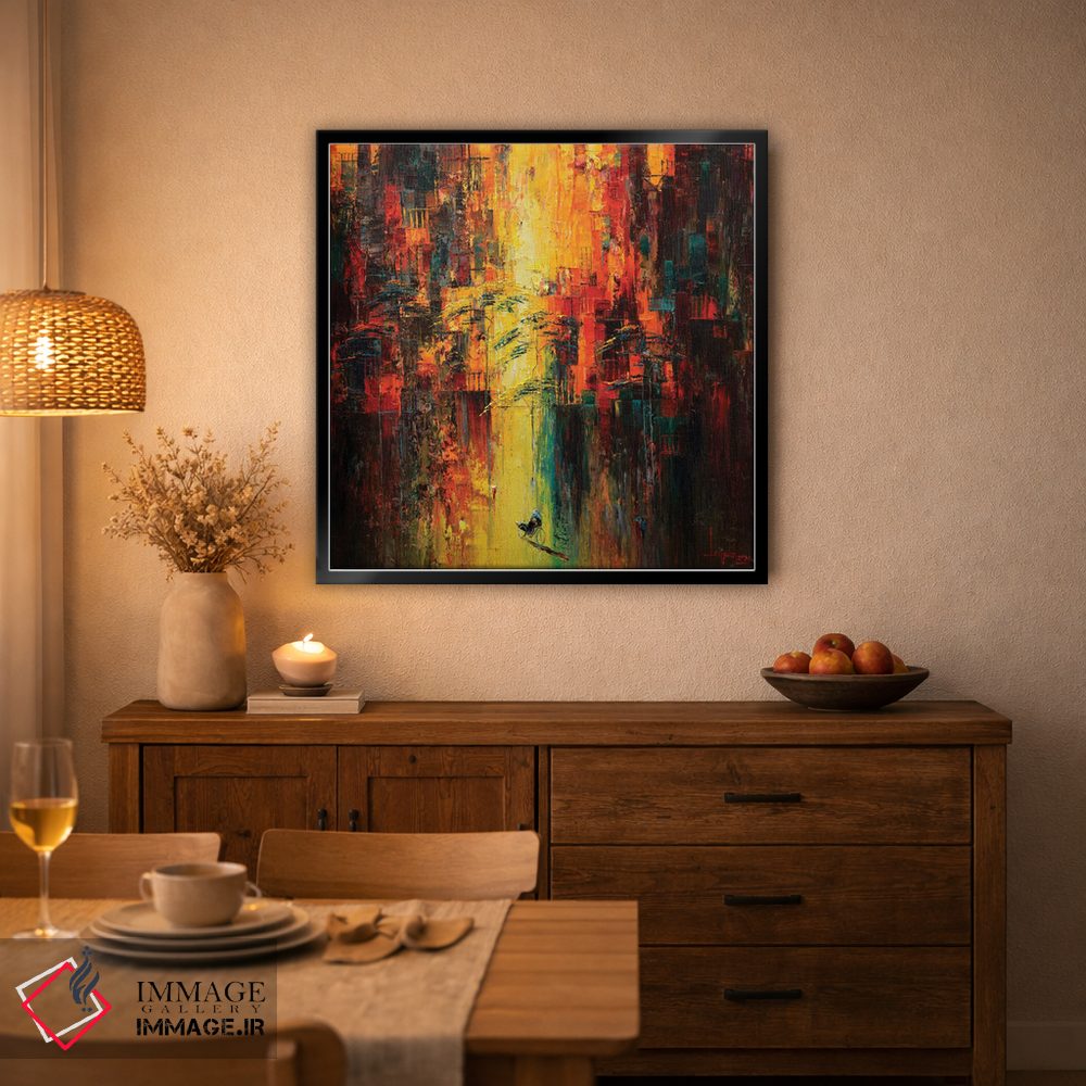 تابلو انتزاعی "بهار درخشان" اثر له نگوک کوآن - D4B