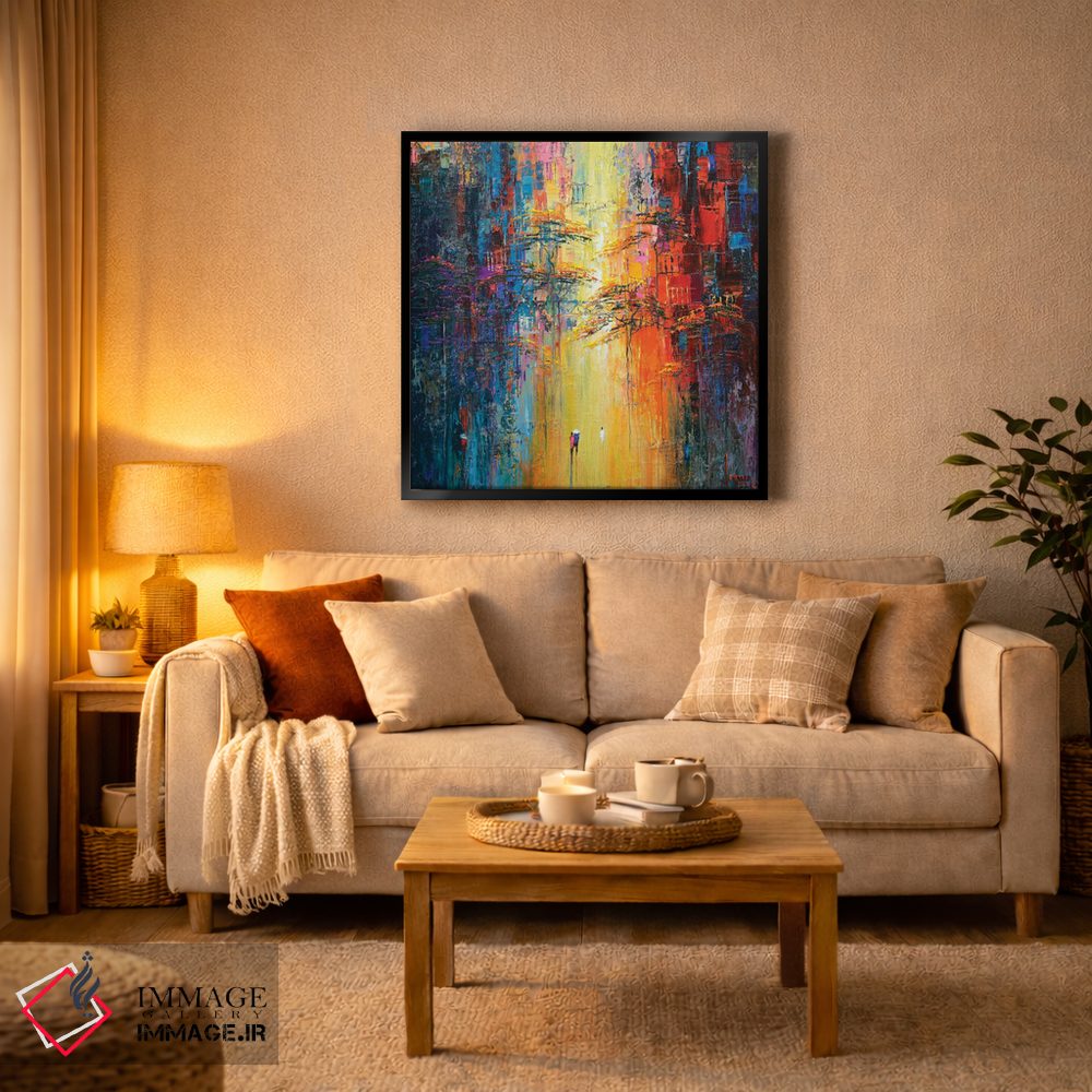 تابلو انتزاعی "خورشید گرم می تابد" اثر له نگوک کوآن - D2B