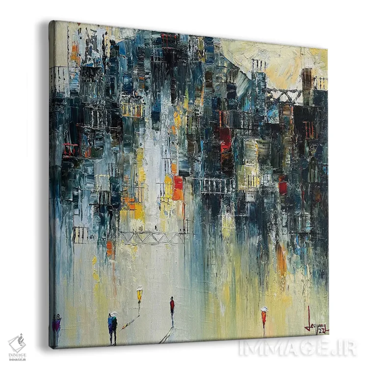 تابلو انتزاعی "صبح خنک" اثر له نگوک کوآن - نمای پرسپکتیو محصول