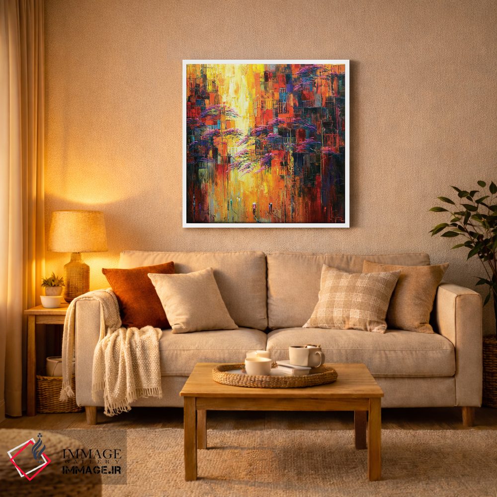 تابلو انتزاعی "نور خورشید" اثر له نگوک کوآن - D2W