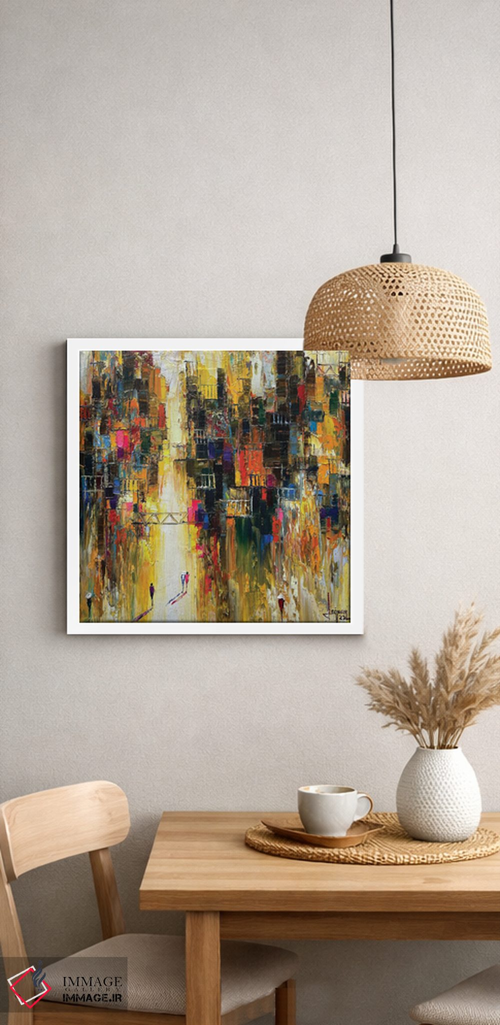 تابلو انتزاعی "روز جدید آفتابی CIV" اثر له نگوک کوآن - D1W