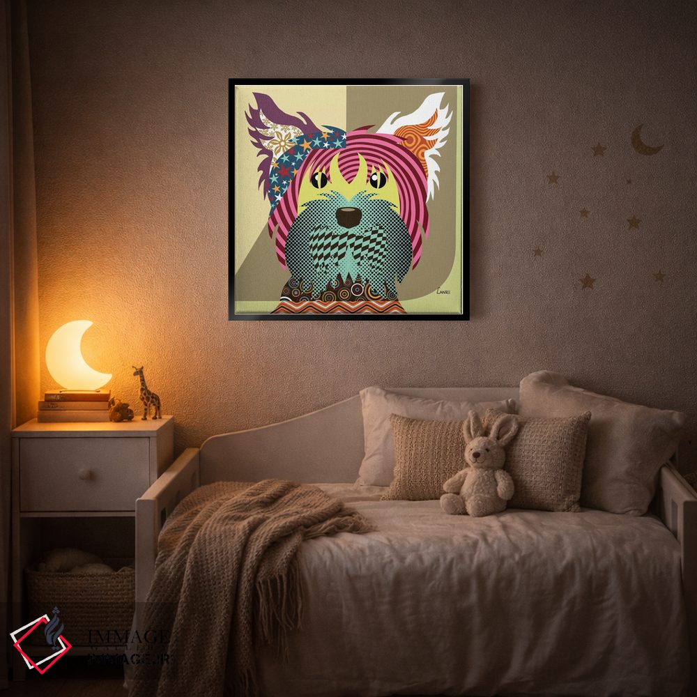 تابلو دکوراتیو "سگ تریر یورکشایر" اثر لانره استودیو - D3B