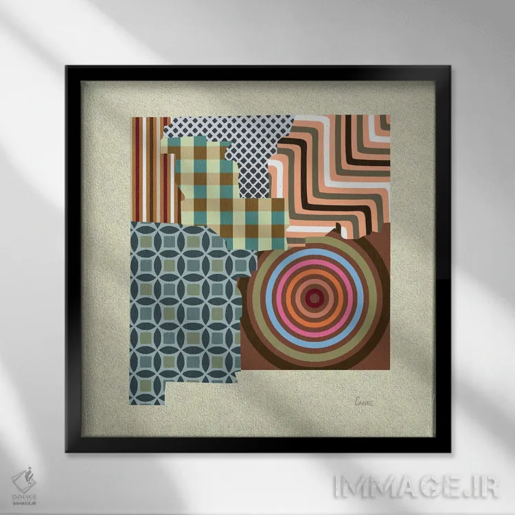 تابلو دکوراتیو "ایالت نیومکزیکو" اثر لانره استودیو - نمای قابدار مشکی