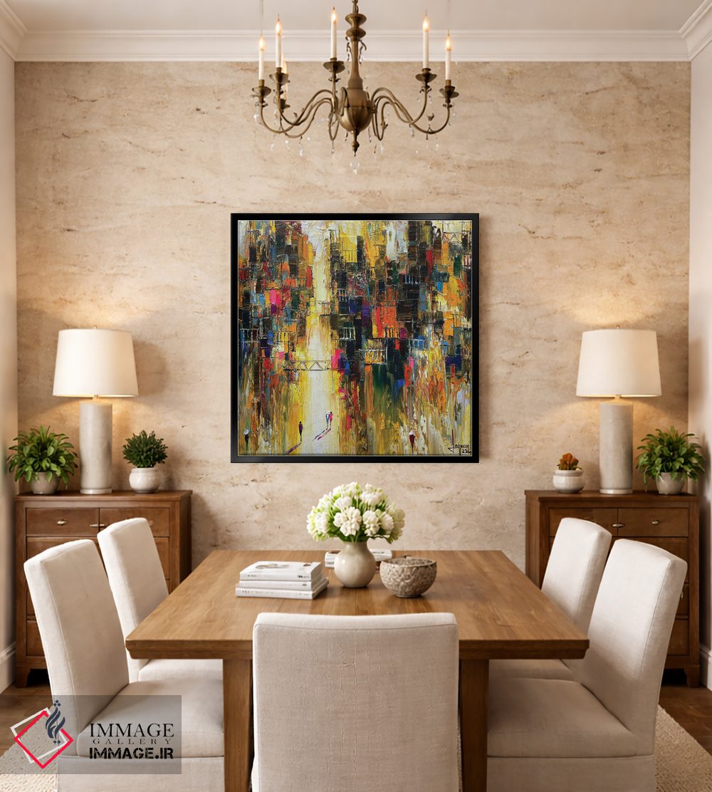 تابلو انتزاعی "روز جدید آفتابی CIV" اثر له نگوک کوآن - D4B