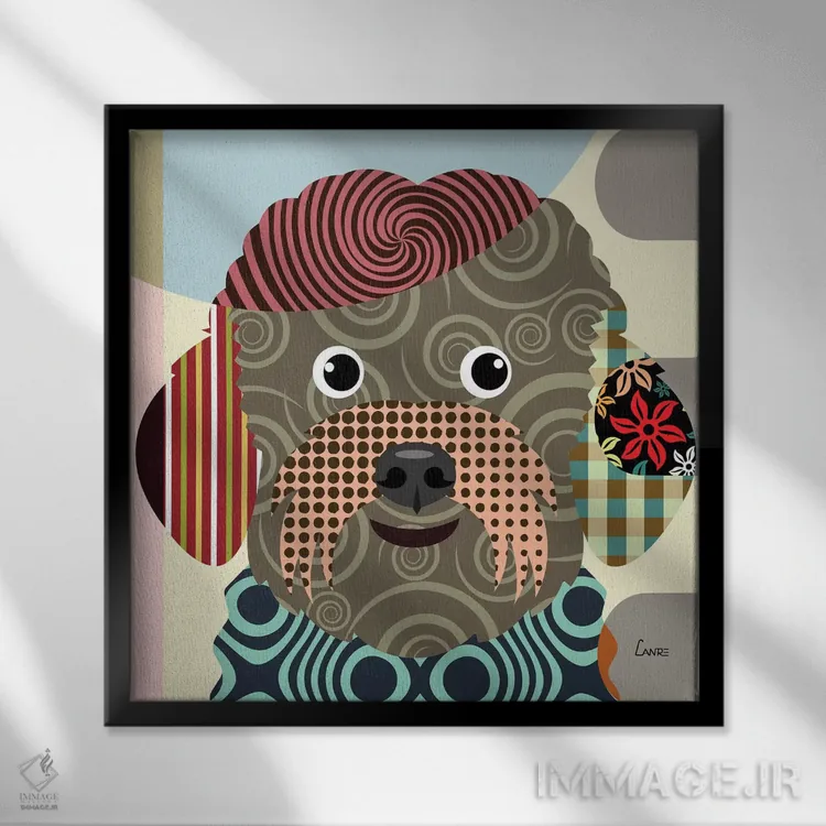 تابلو دکوراتیو "بیچون فریز" اثر لانره استودیو - نمای قابدار مشکی