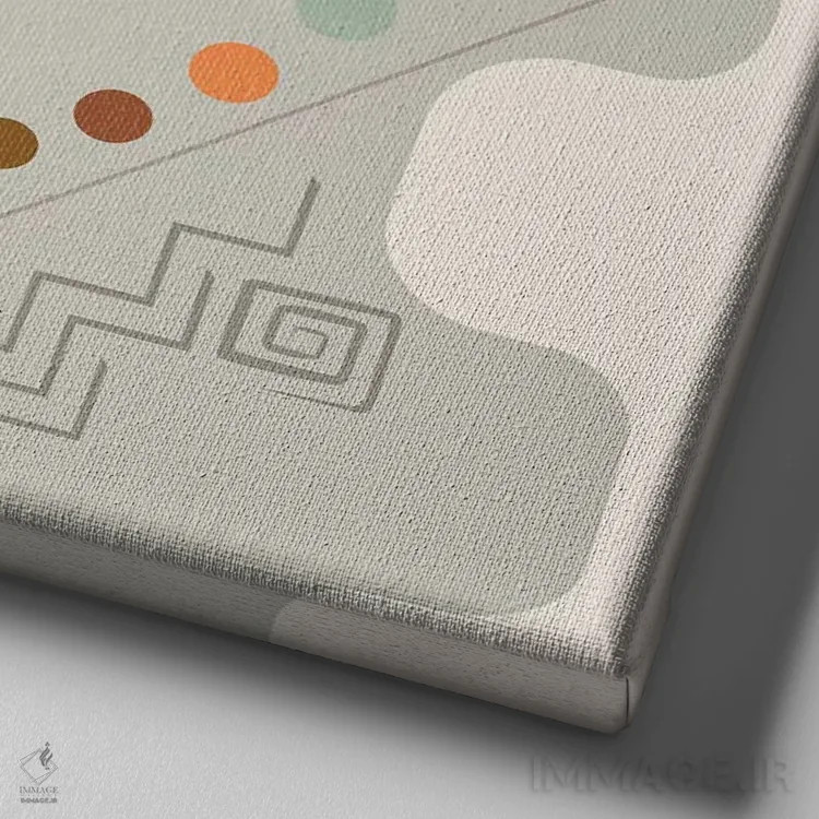 تابلو دکوراتیو "لبنان پروازکننده" اثر لانره استودیو - نمای نزدیک بافت بوم