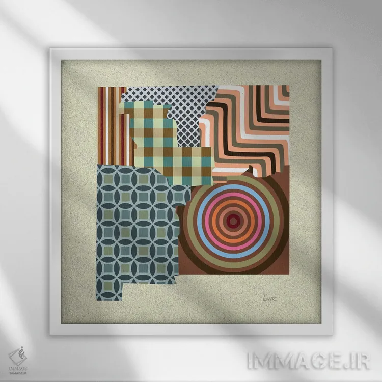 تابلو دکوراتیو "ایالت نیومکزیکو" اثر لانره استودیو - نمای قابدار سفید