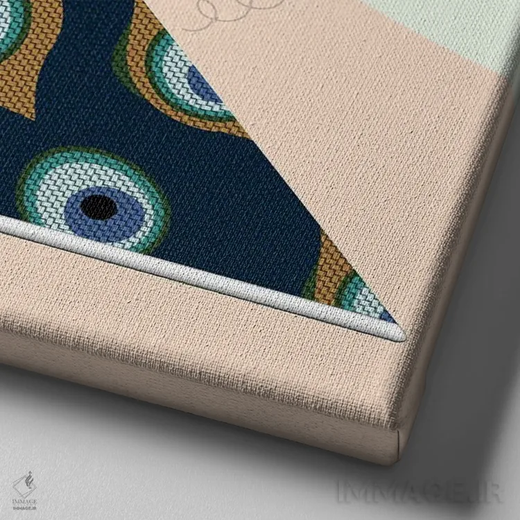 تابلو دکوراتیو "طاووس مغرور" اثر لانره استودیو - نمای نزدیک بافت بوم