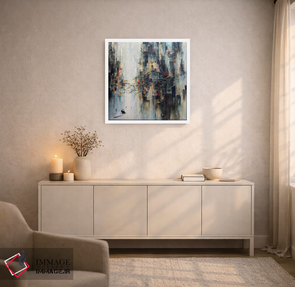 تابلو انتزاعی "تابستان سفید" اثر له نگوک کوآن - D5W