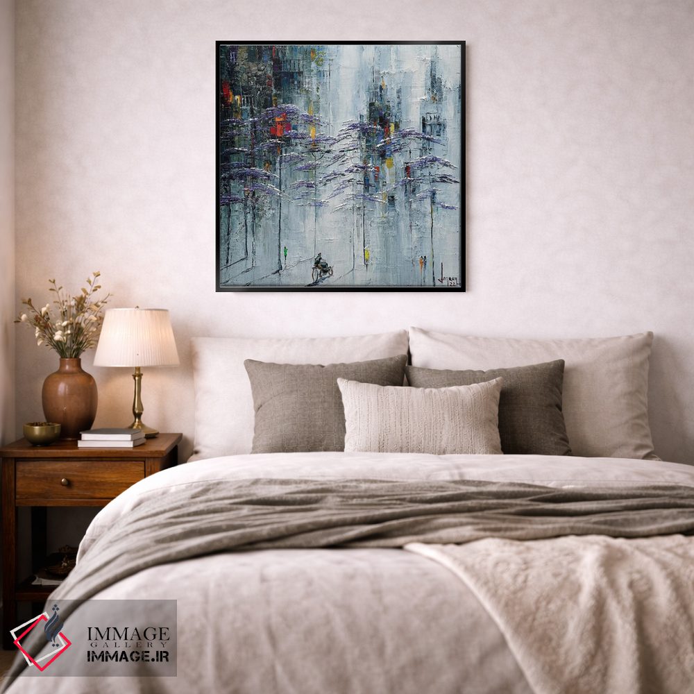 تابلو انتزاعی "عصر مه آلود" اثر له نگوک کوآن - D4B