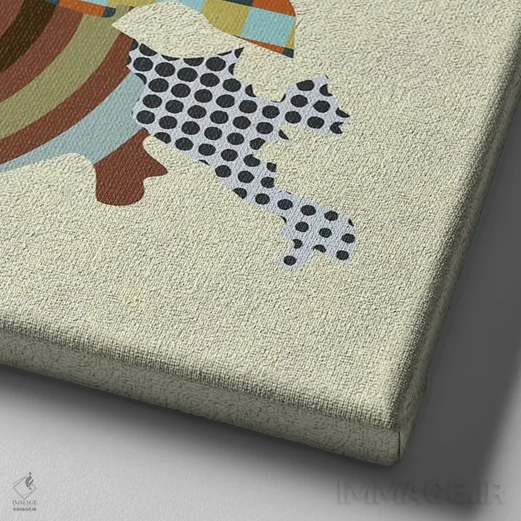 تابلو دکوراتیو "ایالت لوییزیانا" اثر لانره استودیو - نمای نزدیک بافت بوم