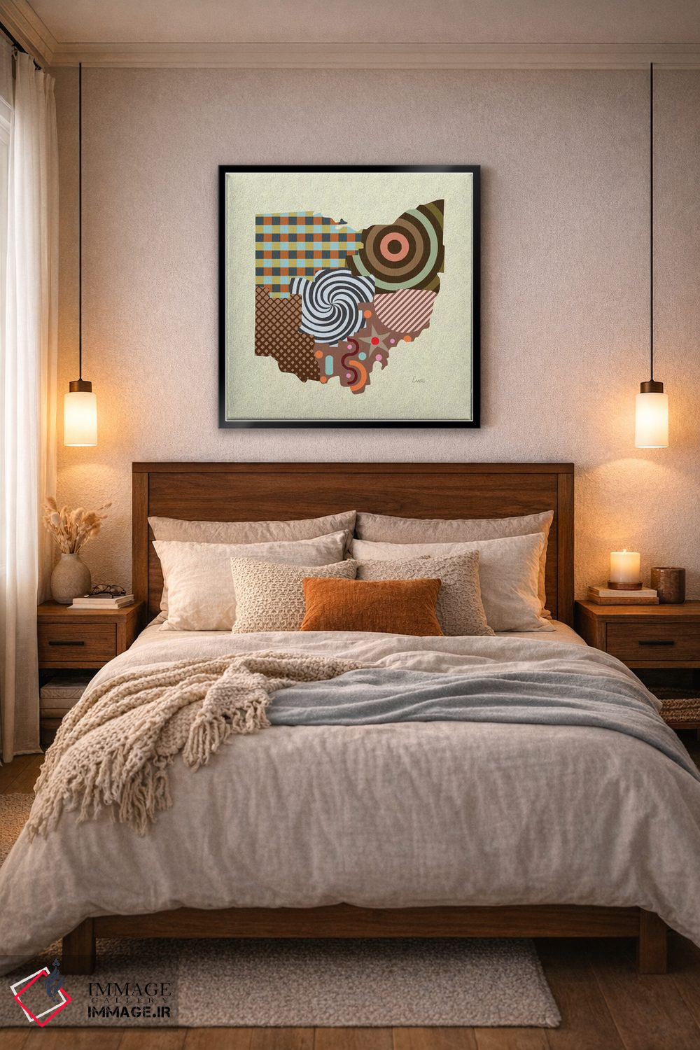 تابلو دکوراتیو "ایالت اوهایو" اثر لانره استودیو - D6B