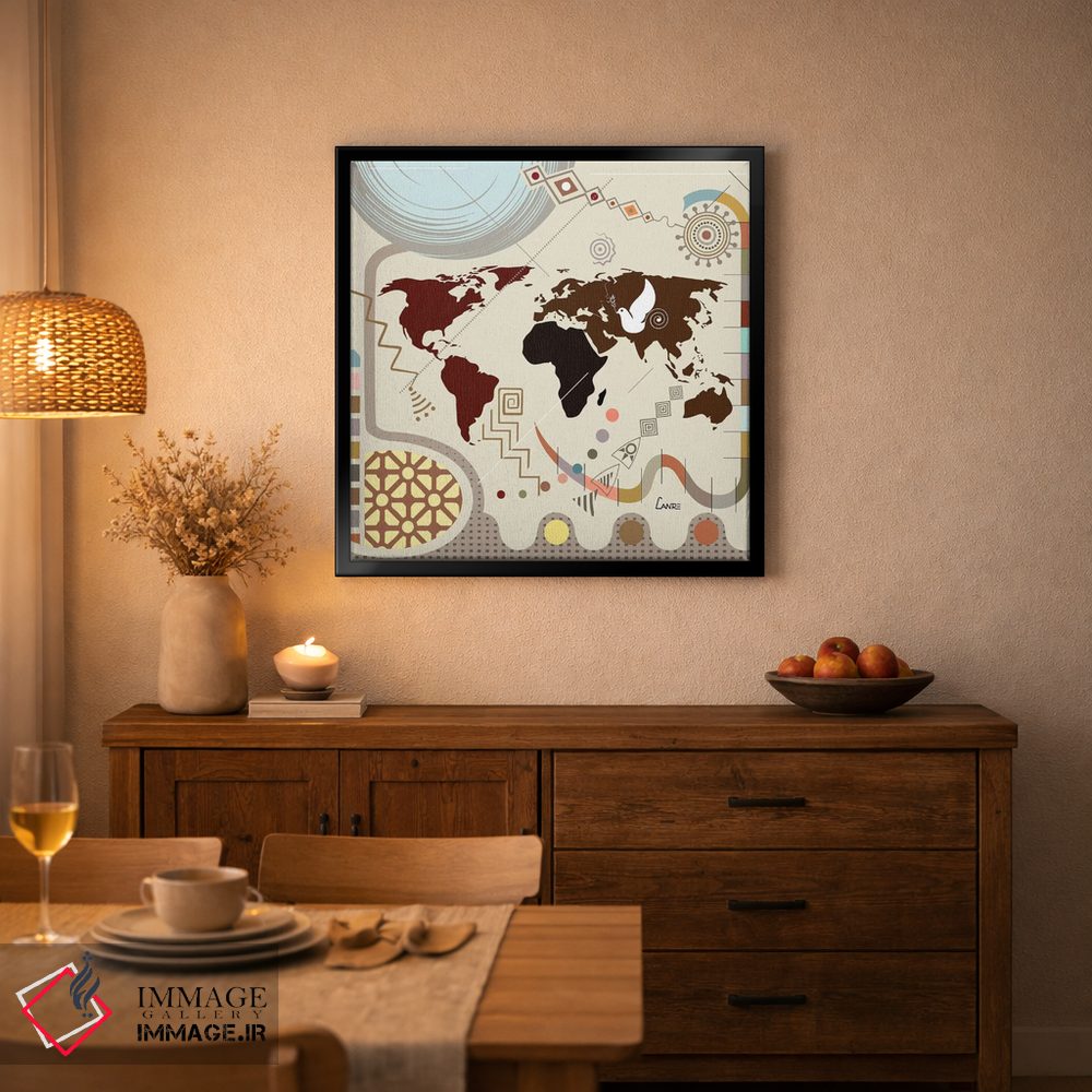 تابلو دکوراتیو "جهان پروازکننده" اثر لانره استودیو - D3B