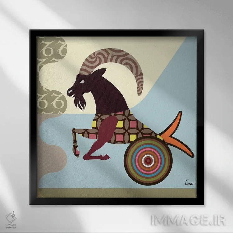 تابلو دکوراتیو "برج جدی" اثر لانره استودیو - نمای قابدار مشکی