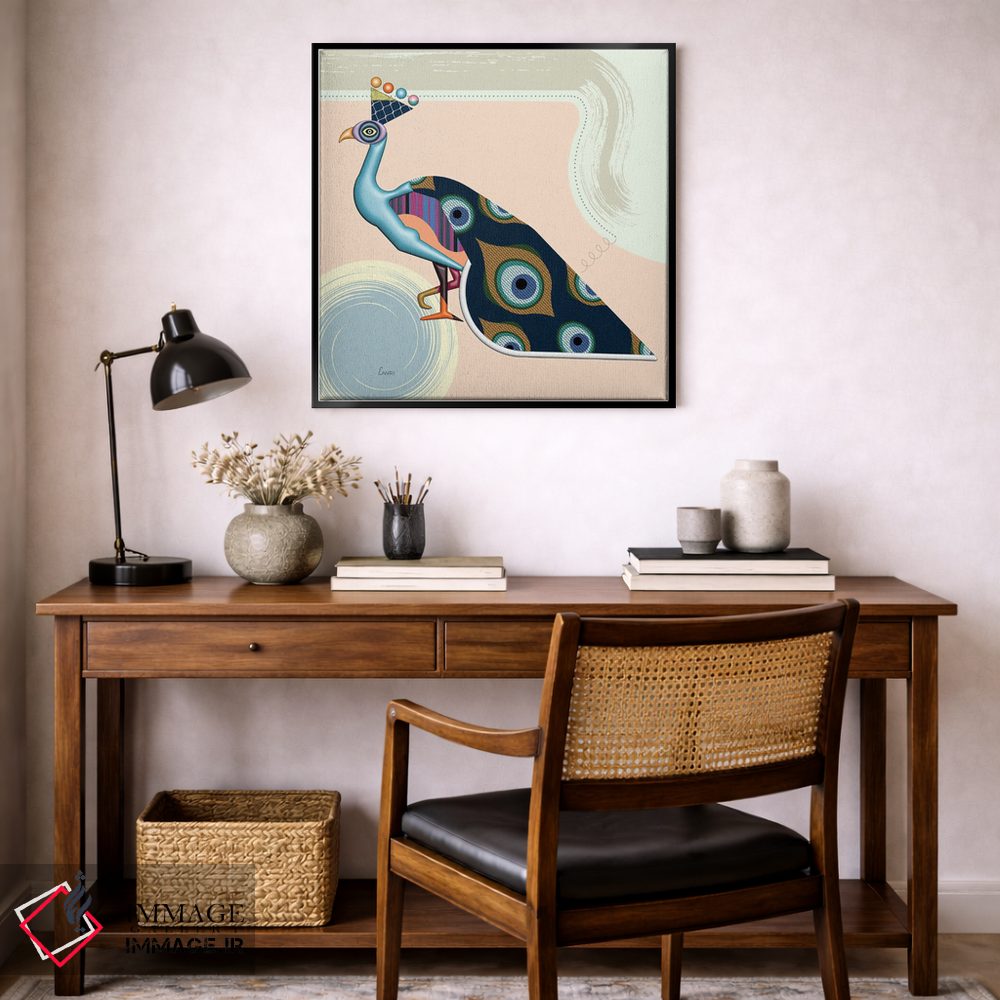 تابلو دکوراتیو "طاووس مغرور" اثر لانره استودیو - D5B
