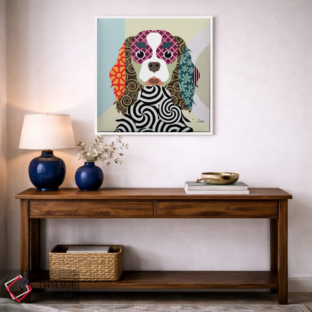 تابلو دکوراتیو "کوالیر کینگ چارلز اسپانیل" اثر لانره استودیو - D4W