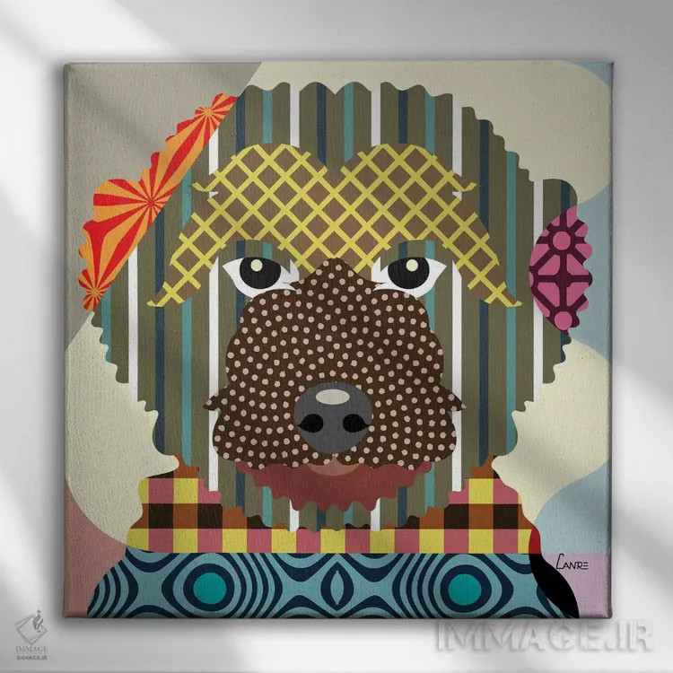 تابلو دکوراتیو "گلدندوودل" اثر لانره استودیو - نمای روبهرو روی دیوار