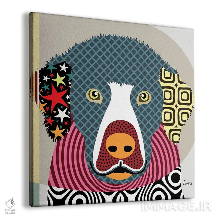 تابلو دکوراتیو "گلدن رتریور" اثر لانره استودیو - نمای پرسپکتیو محصول