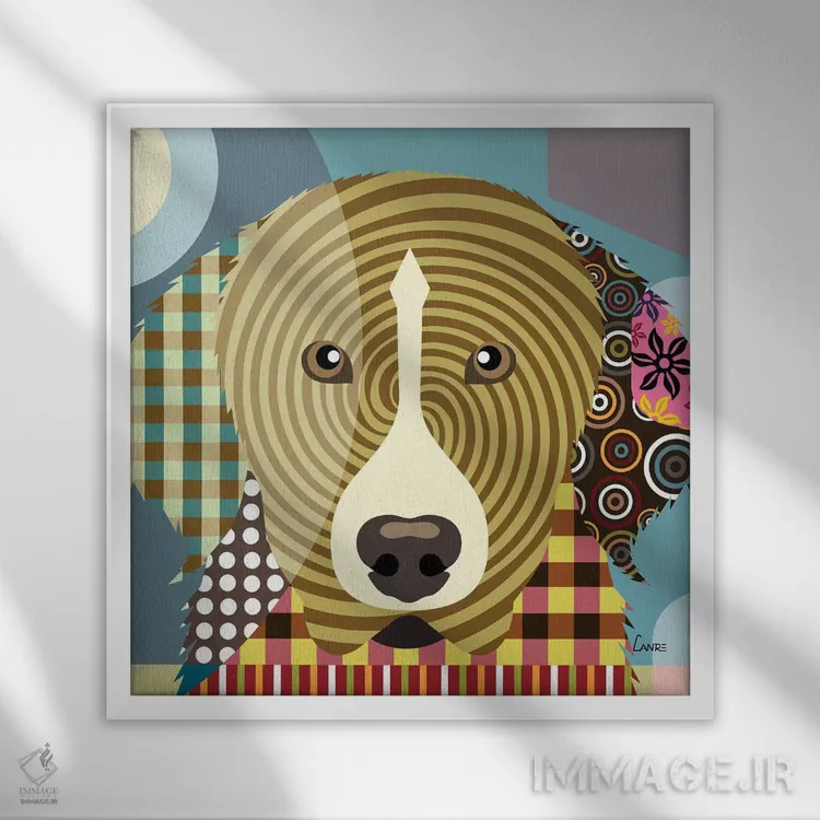 تابلو دکوراتیو "گریت پیرنه" اثر لانره استودیو - نمای قابدار سفید