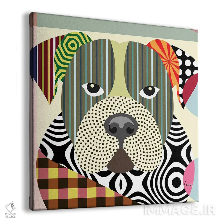 تابلو دکوراتیو "بولداگ آمریکایی" اثر لانره استودیو - نمای پرسپکتیو محصول