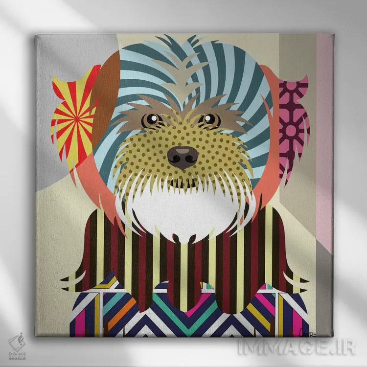 تابلو دکوراتیو "لاسا آپسو" اثر لانره استودیو - نمای روبهرو روی دیوار