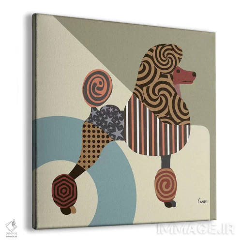 تابلو دکوراتیو پودل اثر لانره استودیو - نمای پرسپکتیو محصول