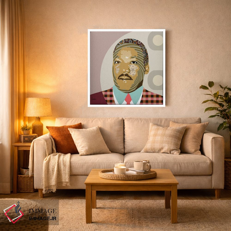 تابلو دکوراتیو "مارتین لوتر کینگ جونیور" اثر لانره استودیو - D3W