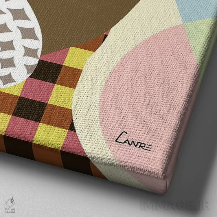 تابلو دکوراتیو "جک راسل" اثر لانره استودیو - نمای نزدیک بافت بوم