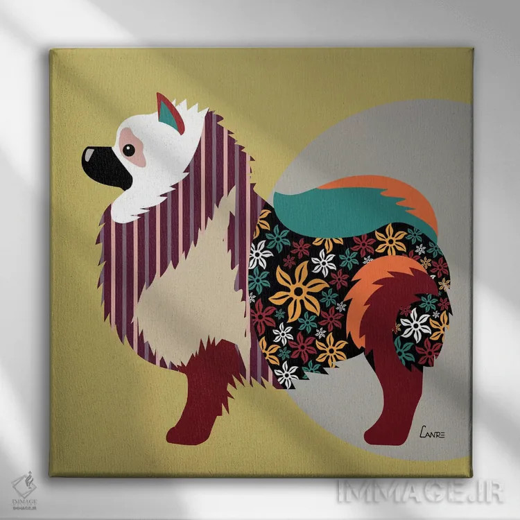 تابلو دکوراتیو "کیشوند" اثر لانره استودیو - نمای روبهرو روی دیوار