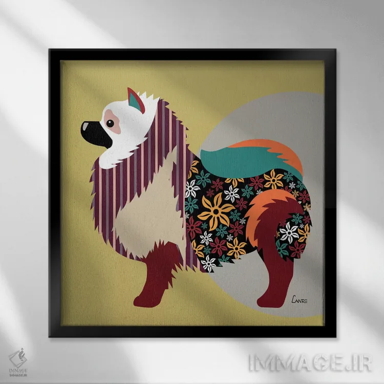 تابلو دکوراتیو "کیشوند" اثر لانره استودیو - نمای قابدار مشکی