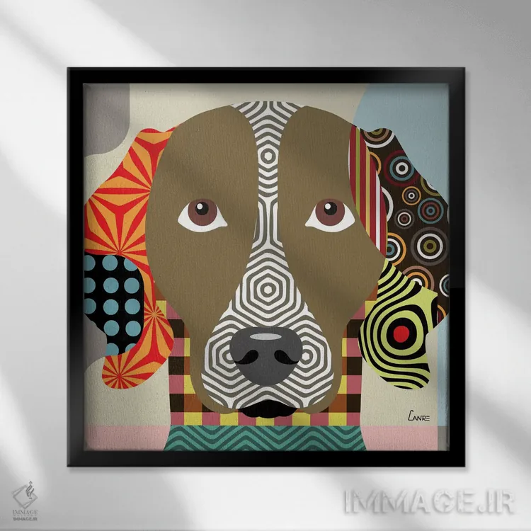 تابلو دکوراتیو ویمارانر اثر لانره استودیو - نمای قابدار مشکی