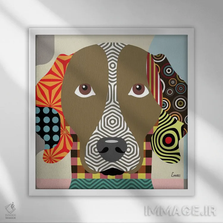 تابلو دکوراتیو ویمارانر اثر لانره استودیو - نمای قابدار سفید