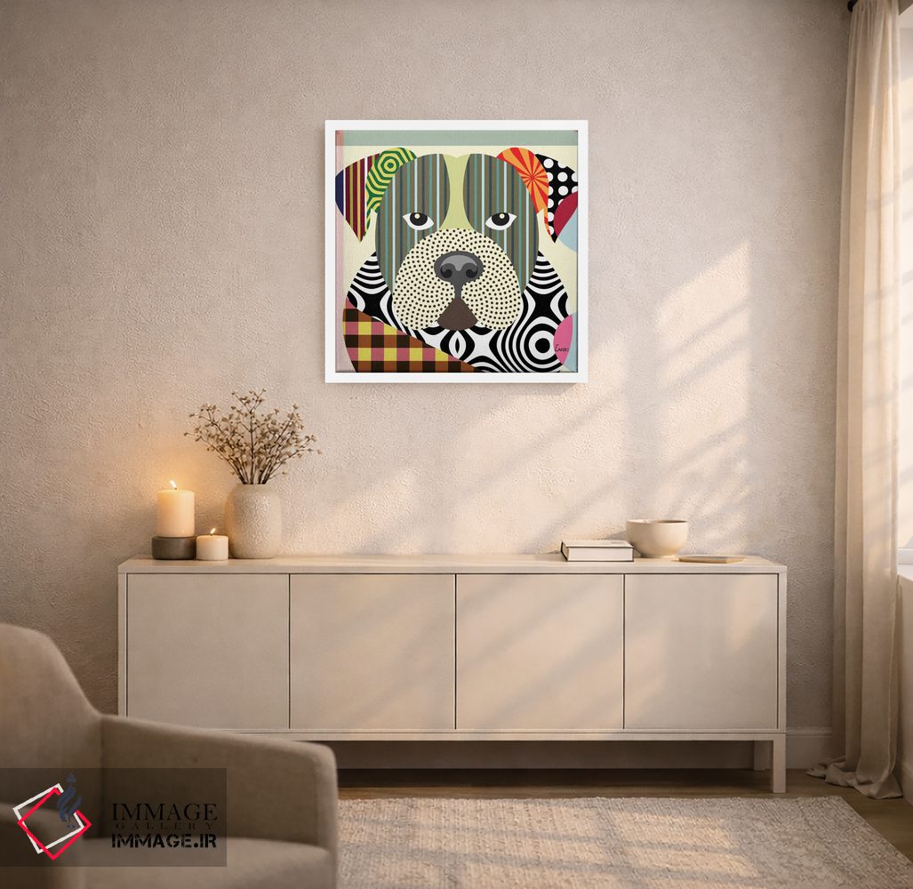 تابلو دکوراتیو "بولداگ آمریکایی" اثر لانره استودیو - D5W