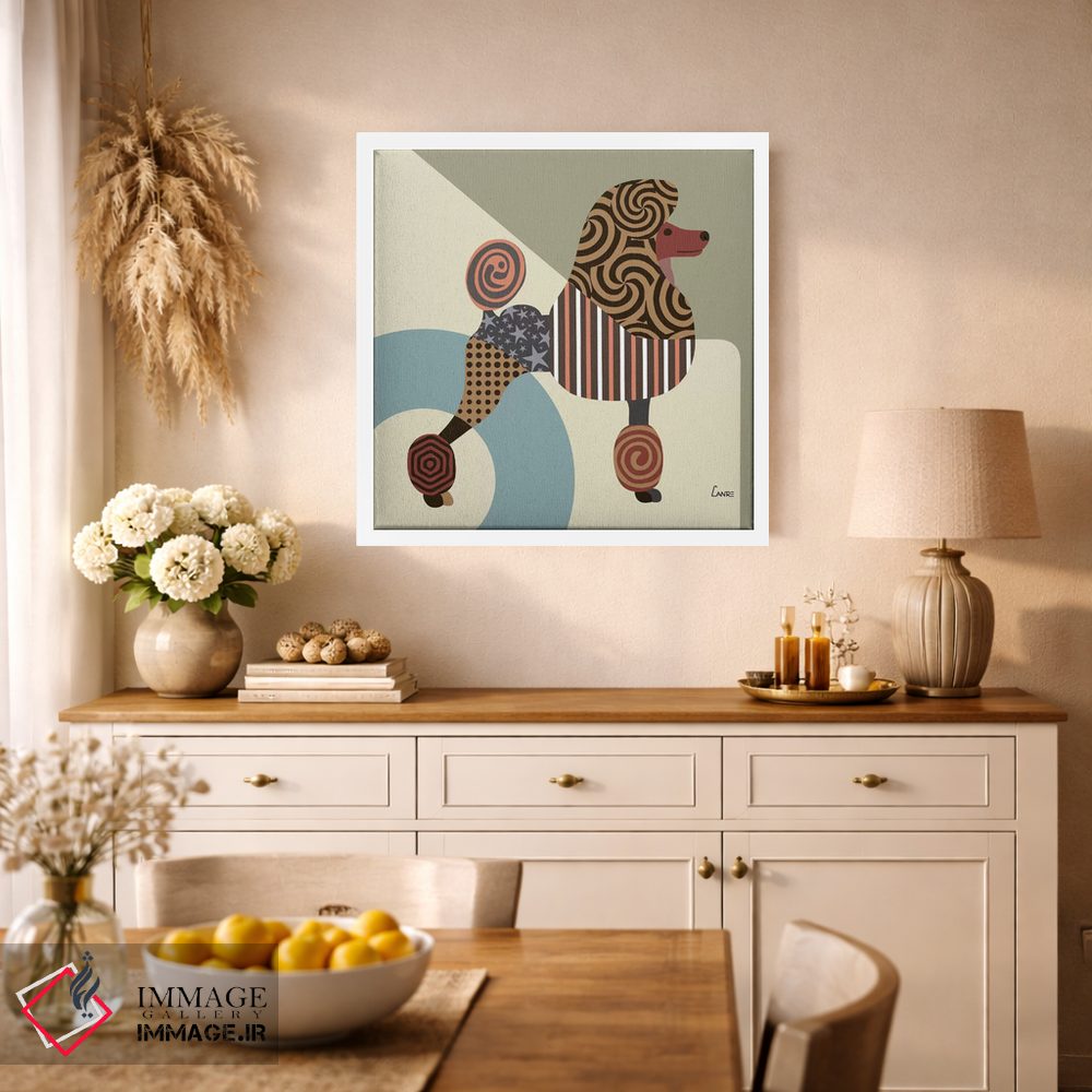 تابلو دکوراتیو پودل اثر لانره استودیو - D1W