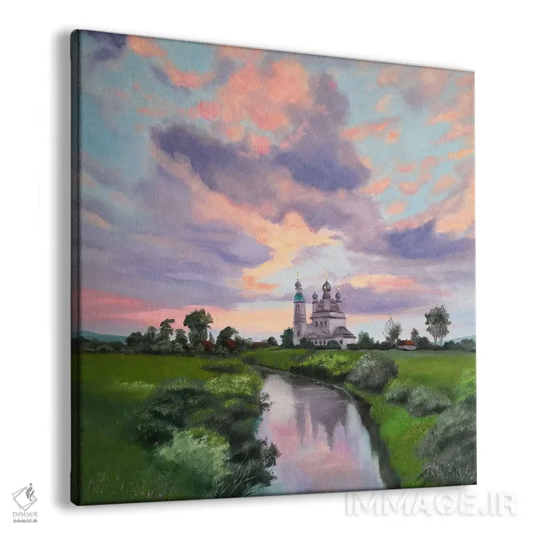 تابلو دکوراتیو منظره آسمان بی انتها اثر جین لانتسمن - نمای پرسپکتیو محصول