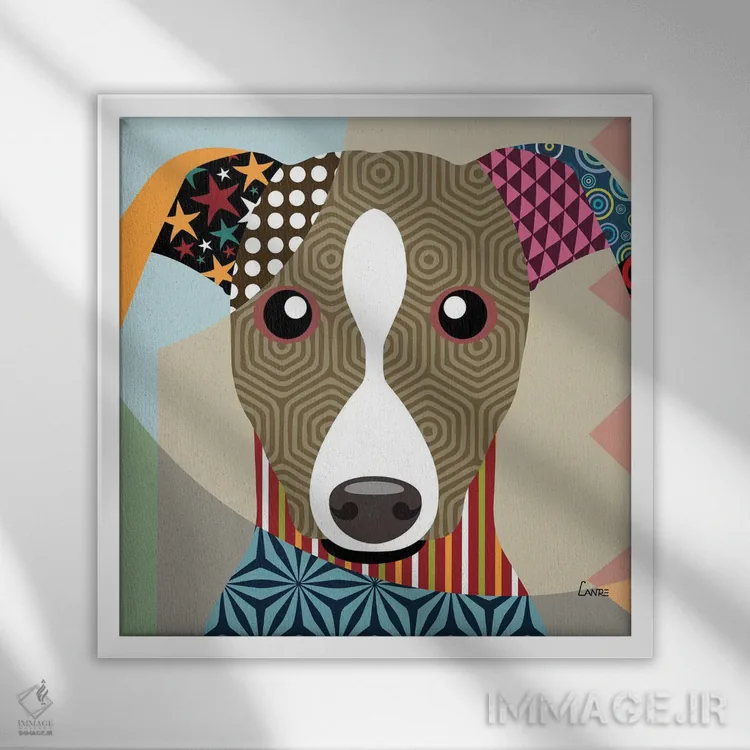 تابلو دکوراتیو ویت اثر لانره استودیو - نمای قابدار سفید