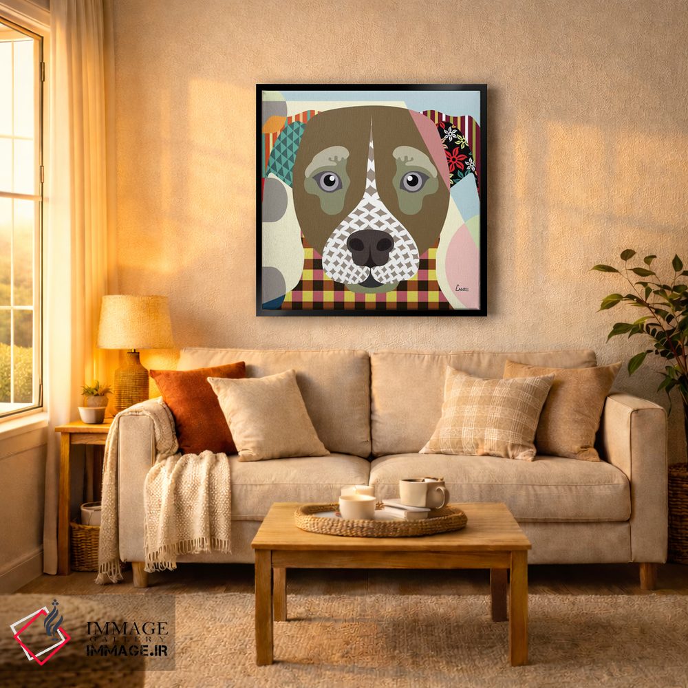 تابلو دکوراتیو "جک راسل" اثر لانره استودیو - D6B