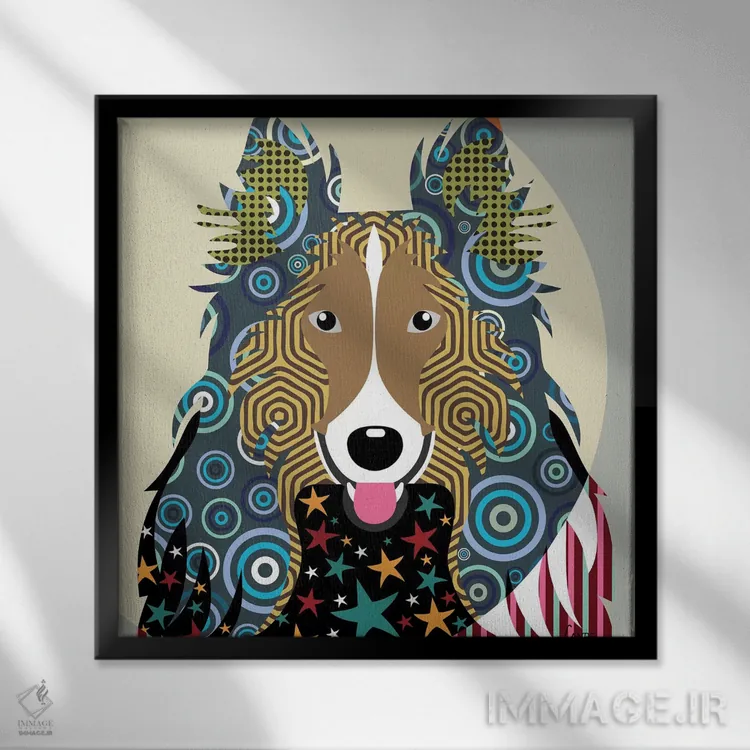 تابلو دکوراتیو کولی زبر اثر لانره استودیو - نمای قابدار مشکی