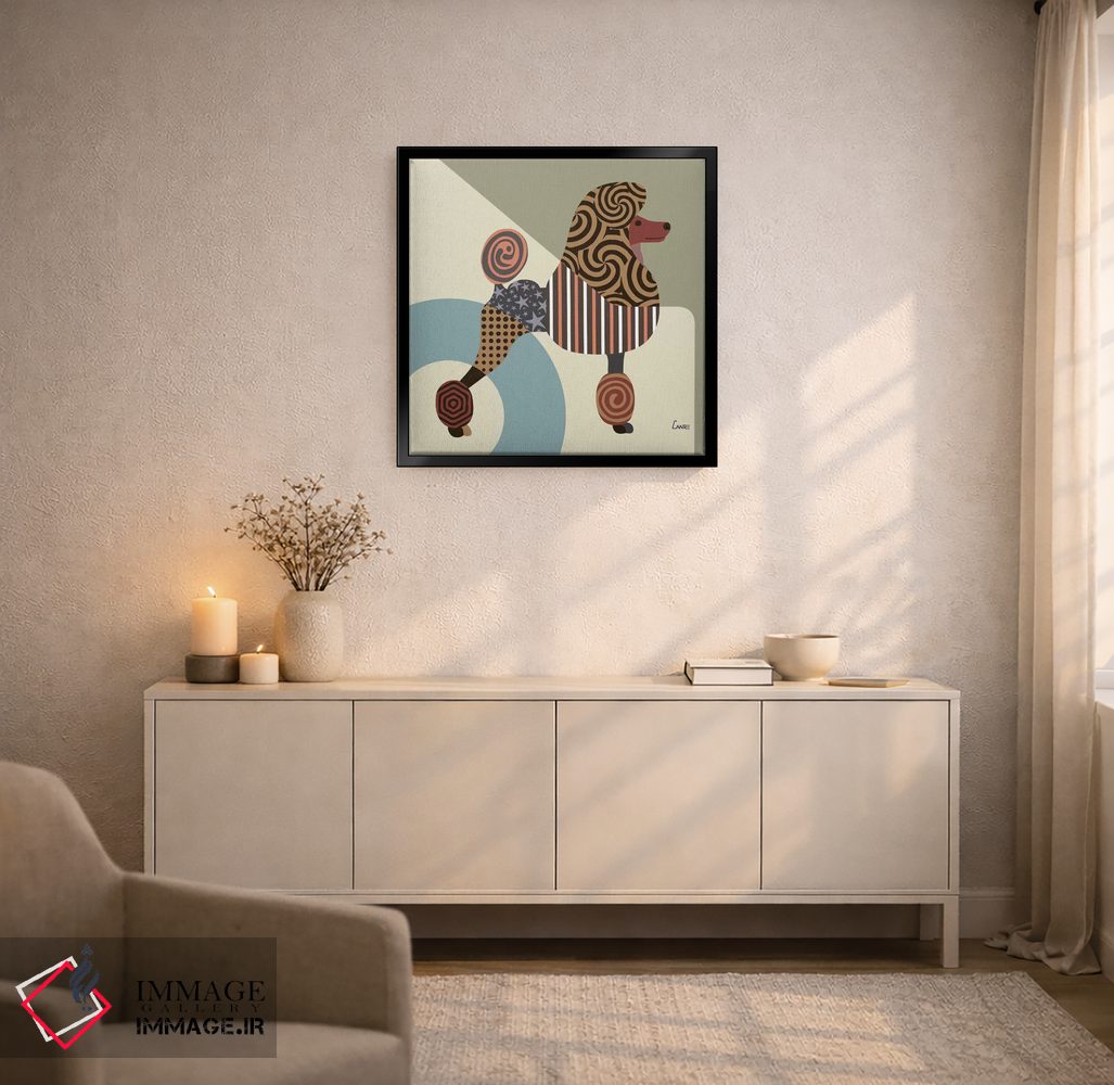 تابلو دکوراتیو پودل اثر لانره استودیو - D5B